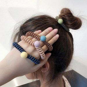New Fashion Matte ball spring hair ties